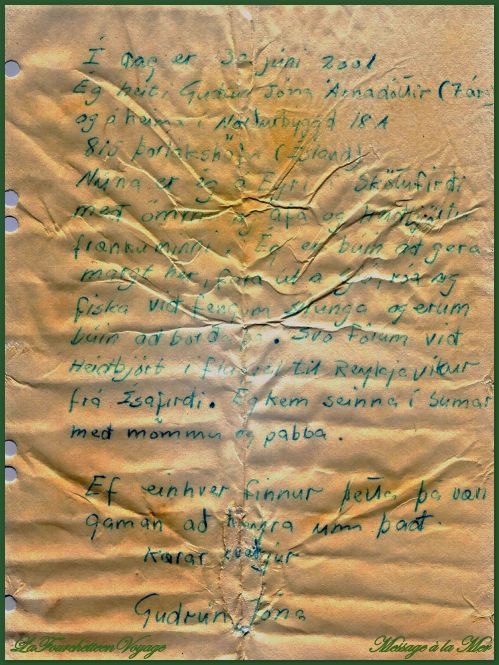 Message Bouteille  à  la mer 3